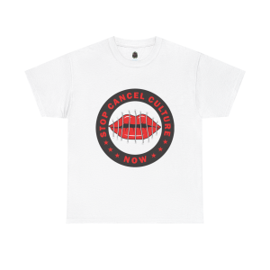 Stop Cancel Culture Now – Barred Lips Statement Tee